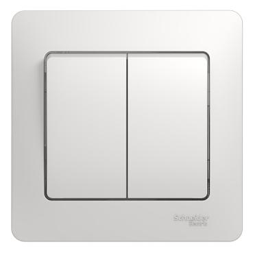 Systeme electric GSL000152 GLOSSA 2-клавишный ВЫКЛЮЧАТЕЛЬ, сх.5, 10АХ, в сборе, БЕЛЫЙ фото 3