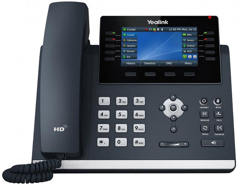 Телефон SIP Yealink SIP-T46U черный фото 1