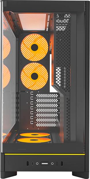 Корпус Montech HS02 PRO черный без БП ATX 4x140mm 2xUSB3.0 audio bott PSU фото 3
