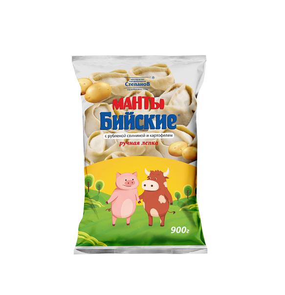 Манты с рубленой свининой и картофелем «Бийские», 900 г ОПТ фото 1