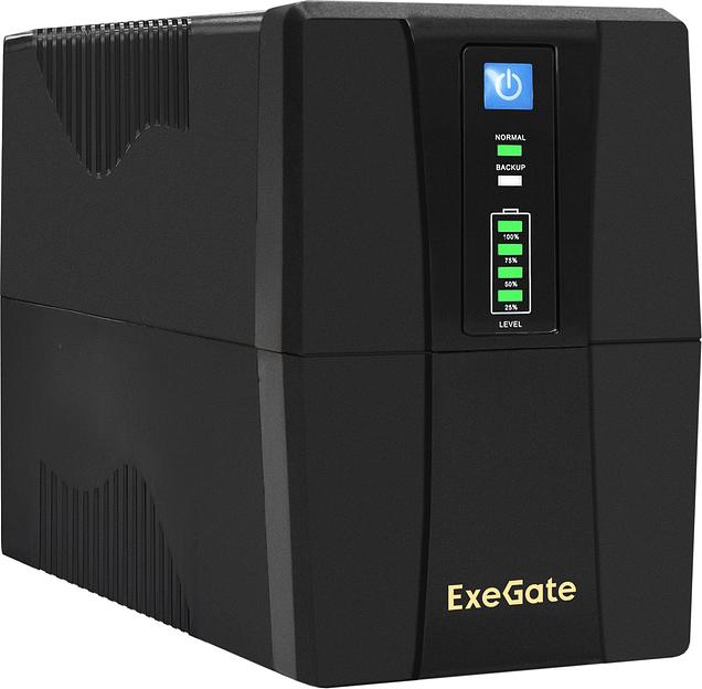 Exegate EP285597RUS ИБП ExeGate SpecialPro UNB-650.LED.AVR.EURO.RJ.USB <650VA/360W, LED, AVR, 2 евророзетки, RJ45/11, USB, Black> фото 1