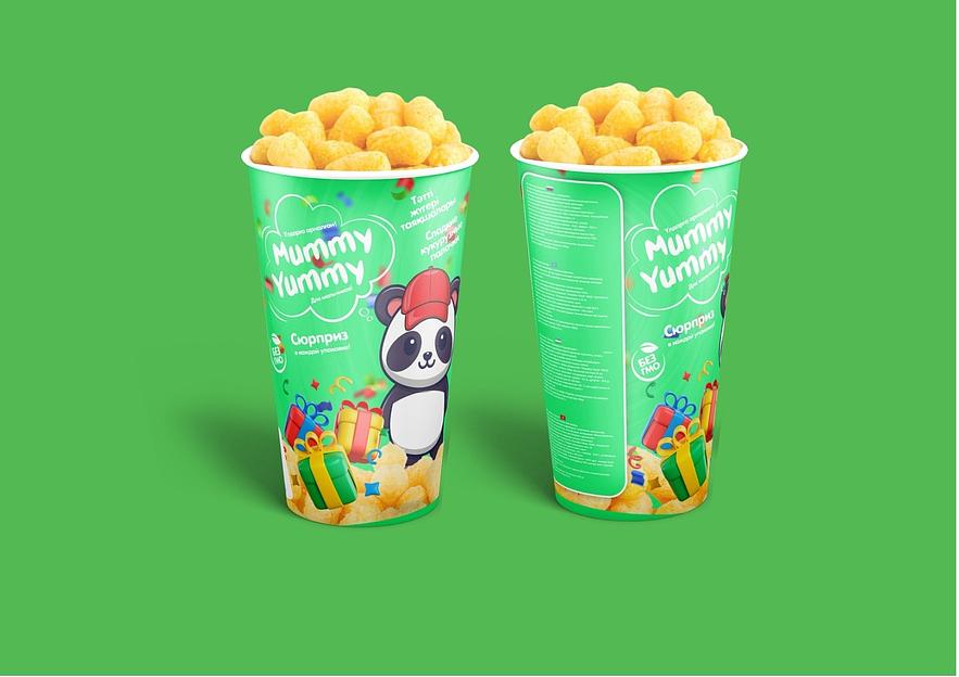 Кукурузные палочки в зелёном стакане «Mummy Yummy», для мальчиков, м/у 70 гр  фото 1