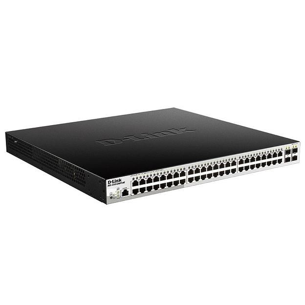 DGS-1210-52MPP/ME/B3A Управляемый L2 коммутатор с 48 портами 10/100/1000Base-T и 4 портами 1000Base-X SFP (48 портов PoE 802.3af/at, PoE-бюджет 740 Вт) {2} фото 1