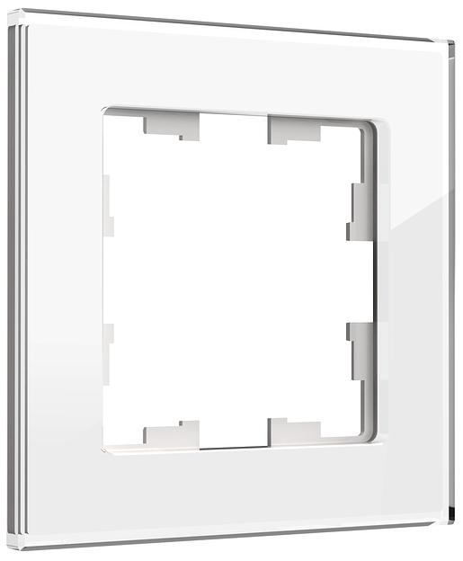 BRITE Рамка 1 пост РУ-1-2-БрБ стекло белый фото 1