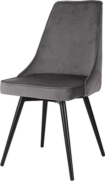 Стул для дома Бюрократ CH-K4_SP с повор.мех. т.серый Holland 18 металл черный на ножках (CH-K4_1/SP/HL18) фото 5