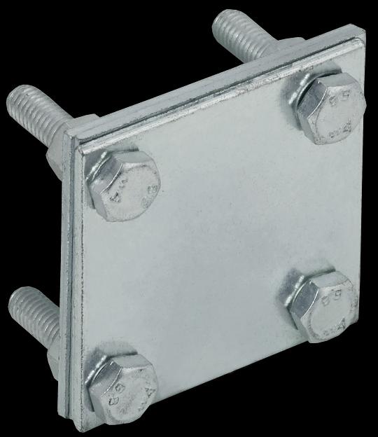 Зажим крестообразный с разделителем полоса-полоса 40мм оцинкованная сталь HDZ IEK фото 1
