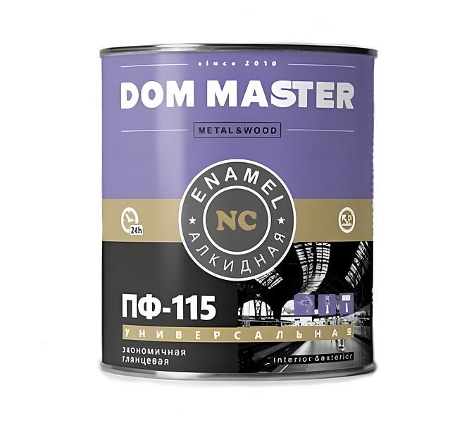 Эмаль ПФ-115 «Dom Master» шоколадная 1,9 кг, опт фото 1