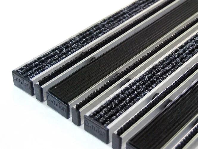 Придверная грязезащитная решётка «Сити Страйп + Текстиль+ Резина» ОПТ фото 1