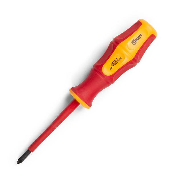 Отвертка диэлектрическая шлицевая 4.0х100 серия ПРОФИ фото 8