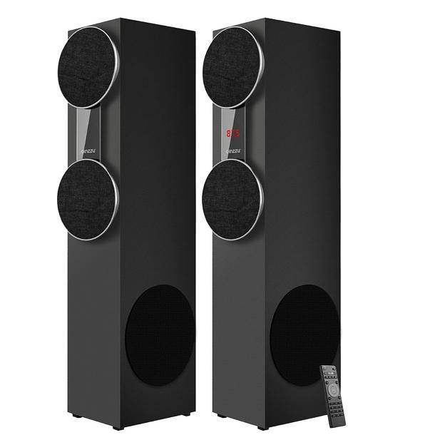 Ginzzu GM-325, Акустическая система 2.0, 2x60W/BT/USB/SD/FM/AUX/ДУ фото 1