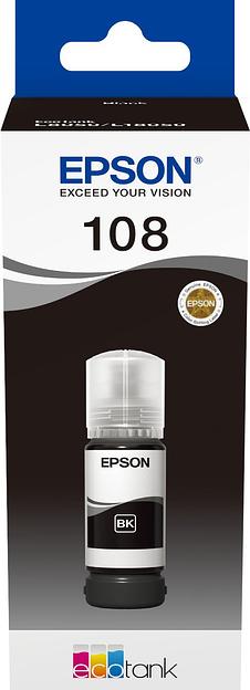 EPSON C13T09C14A Картридж 108 EcoTank Ink для Epson L8050/L18050, Black 70ml фото 1