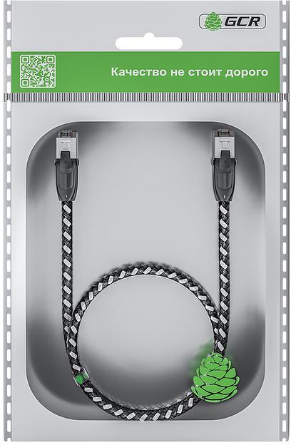 GCR Патч-корд PROF прямой 5.0m, UTP медь кат.6, STRONG черно-белый нейлон, ethernet high speed 10 Гбит/с, T568B, GCR-52779 Greenconnect RJ45(m) - RJ45(m) Cat. 6 UTP нейлон 5.0м чёрно-белый (GCR-52779) фото 8