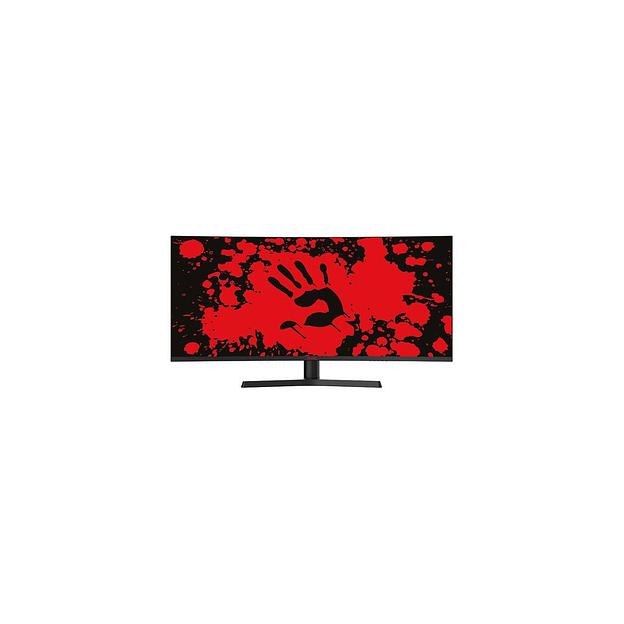 34" Монитор BLOODY MN340W, 3440x1440, VA, 180Гц, 1хHDMI, 1хDP, изогнутый, черный фото 1