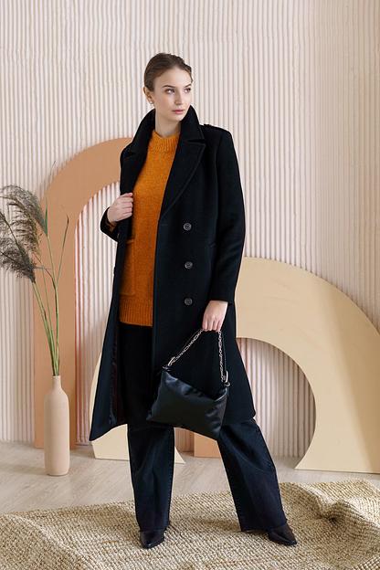 Женское демисезонное пальто Mmoda чёрный, арт.01–4 фото 2