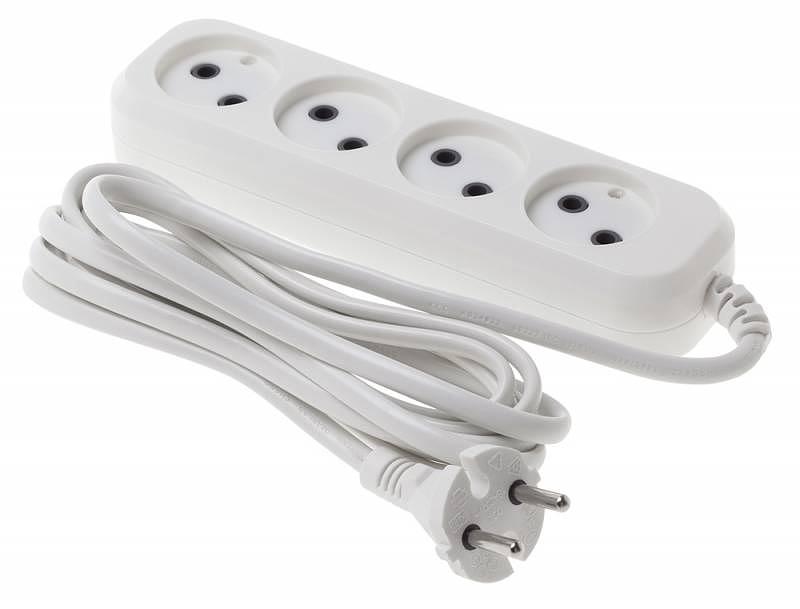Сетевой удлинитель Buro BU-PSL4.3/W 3м (4 розетки) белый (пакет ПЭ) фото 1
