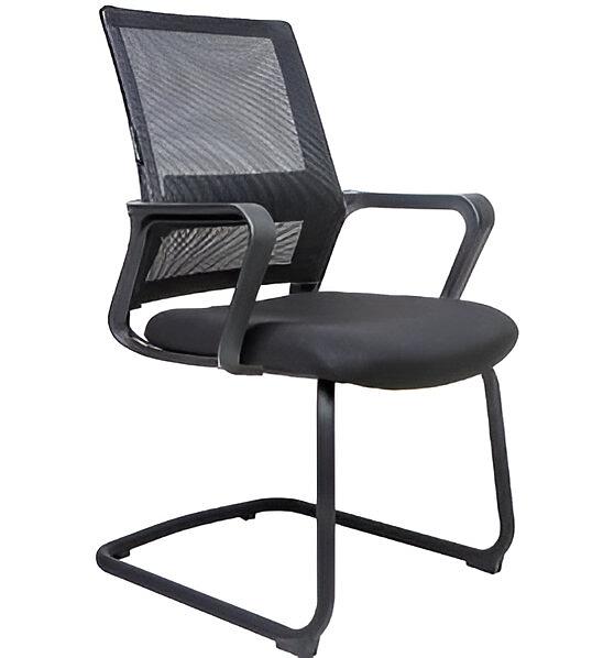 Кресло офисное для посетителя с нерегулируемой спинкой (чёрное), под заказ фото 1