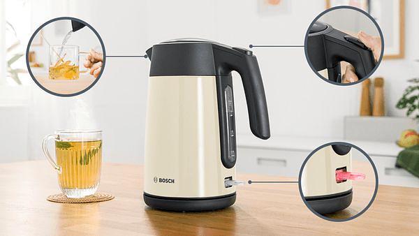Чайник электрический Bosch TWK7L467 бежевый фото 8