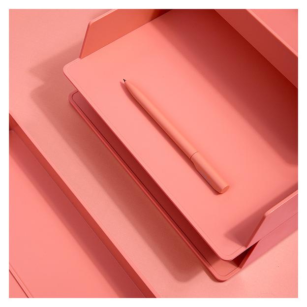 Ручка гелев. Deli Nusign NS552pink розовый черные линия 0.5мм фото 5