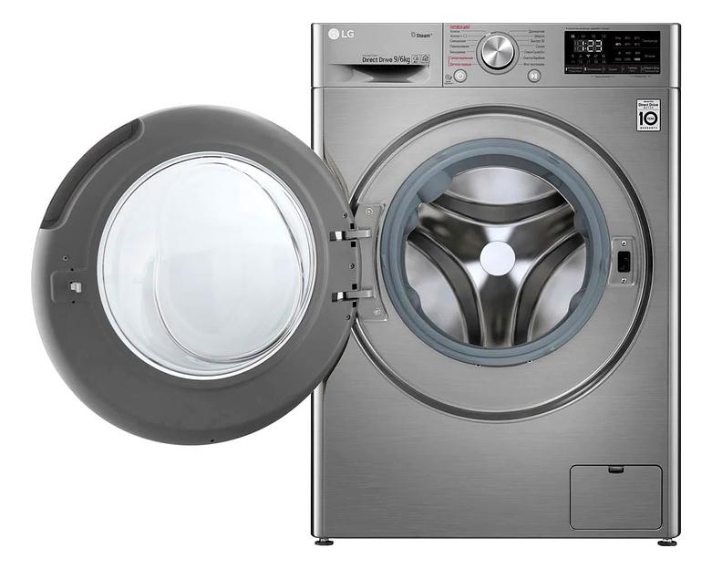 Стиральная машина LG F4V5VG2S класс: A загр.фронтальная макс.:9кг темно-серебристый фото 2