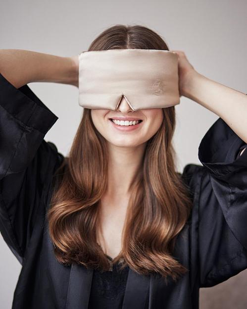 Шёлковая маска для сна Deep Sleep «Cappuccino» ОПТ фото 1