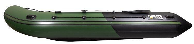 Лодка Ривьера Максима 3800 СК, 3800*2000*520 мм., цвет: зеленый-черный фото 7