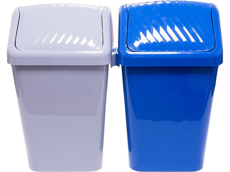 Система многофункциональная Два ведра 18л+18л цв. серо-синий фото 1