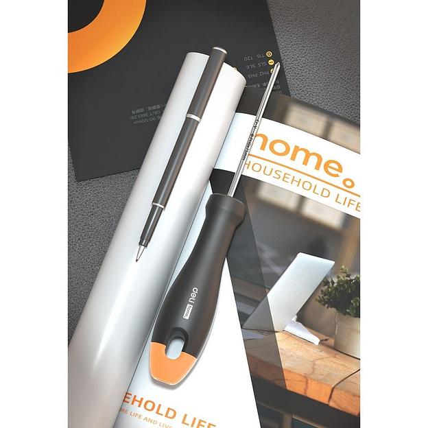 Крестовая отвертка "Home Series Gray" Deli HT1203C PH0x75мм Эксклюзивный дизайн, рукоятка из высококачественного софттач пластика фото 2