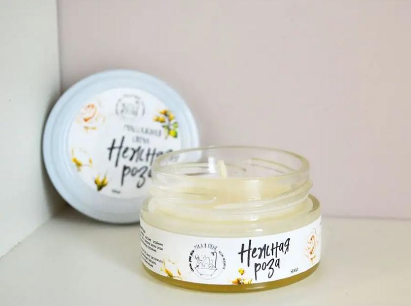 Свеча массажная для тела «Нежная роза» ОПТ фото 1