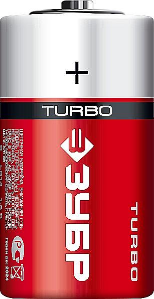 ЗУБР TURBO, С х 2, 1.5 В,, алкалиновая батарейка (59215-2C) фото 2