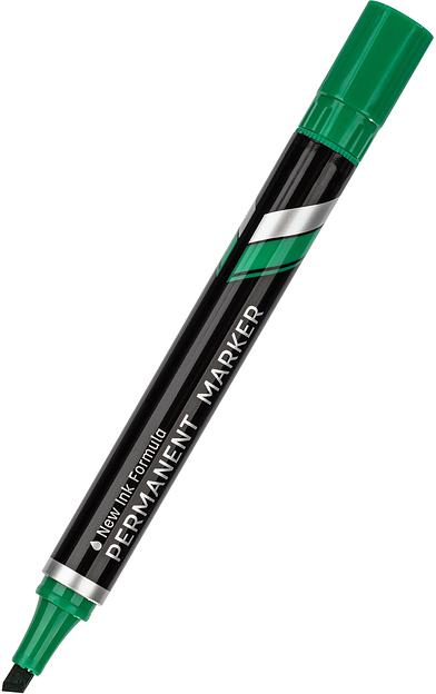 Набор маркеров перманентных Deli EU10150-P Think скошенный пиш. наконечник 1.5-5мм зеленый коробка картонная (12шт.) фото 3