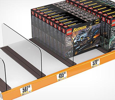 Разделитель пластиковый высотой 150 мм на Т-основании с магнитным скотчем 480 мм фото 1