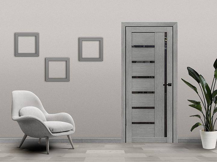 Межкомнатная дверь Тренд Т-3 ясень дымчатый со стеклом фото 3