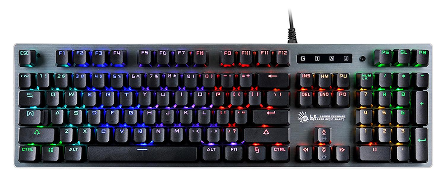 Клавиатура A4Tech Bloody B765 механическая серый USB for gamer LED фото 1
