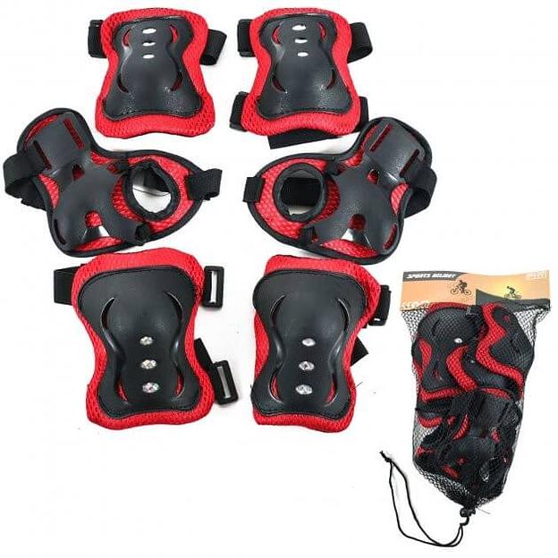 Защитный набор для катания взрослый красный NRG-6017В опт фото 1