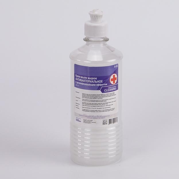 Жидкое крем-мыло "Антибактериальное"с дез.эффектом ПЭТ(пуш-пул)500мл фото 1