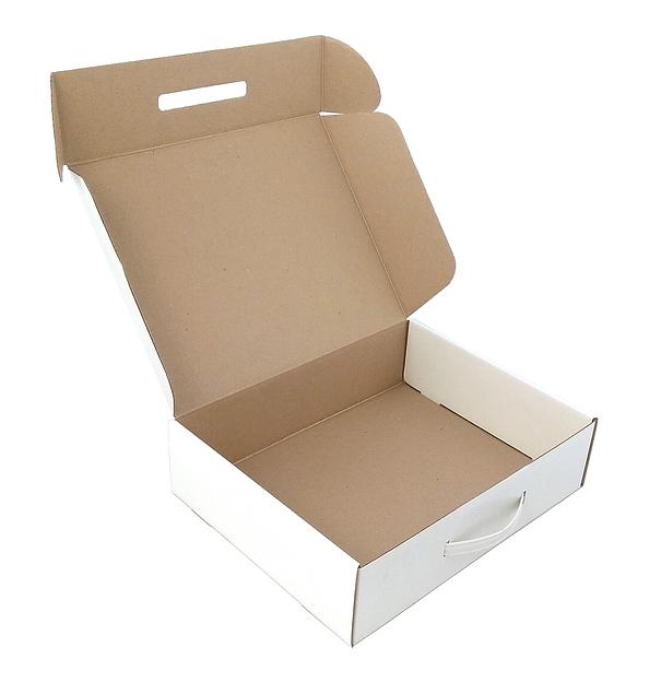 Коробка универсальная, белая, ламинированная, без печати, 250*320*85мм фото 3