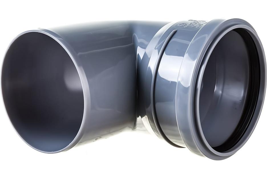 Отвод 90 град. 110 с выходом 50 прямой фото 2