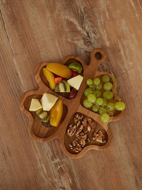 Менажница деревянная Woodlin «Клён» 28х28 см ОПТ фото 3