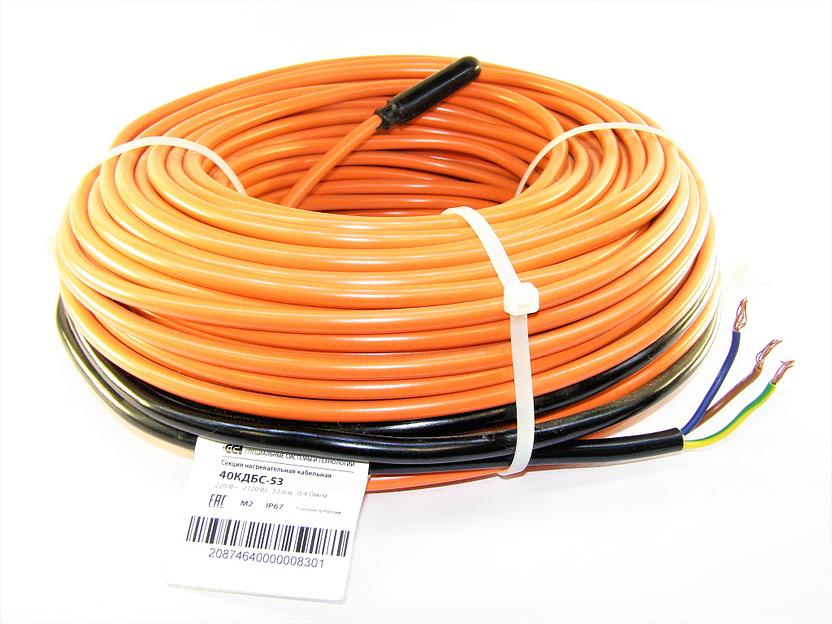 53 метровая секция нагревательная кабельная 40КДБС-53 для прогрева бетона фото 1