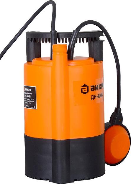 Насос дренажный Вихрь ДН-400Б 400Вт 6000л/час (в компл.:набор для полива) (68/2/16) фото 2