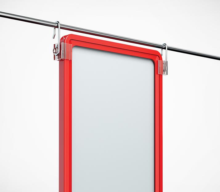 Крючок с подвижным основанием для подвешивания пластиковых рамок MF-CLIP фото 1