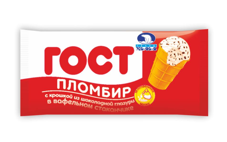 Пломбир ГОСТ вафельный стакан с шоколадной крошкой ОПТ фото 1