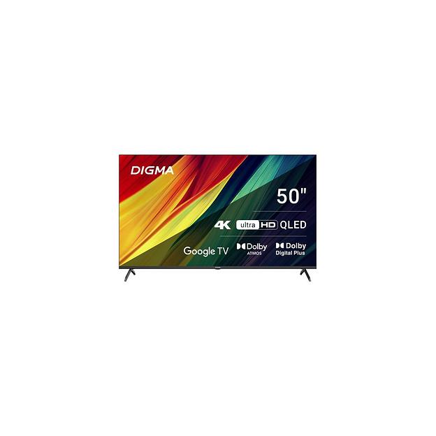 50" Телевизор Digma DM-LED50UQB31, QLED, 4K Ultra HD, черный, СМАРТ ТВ, Google TV фото 1