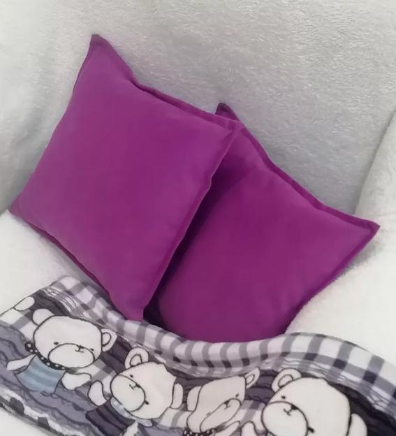 Декоративная подушка на диван 1 шт сиреневый цвет ОПТ фото 3