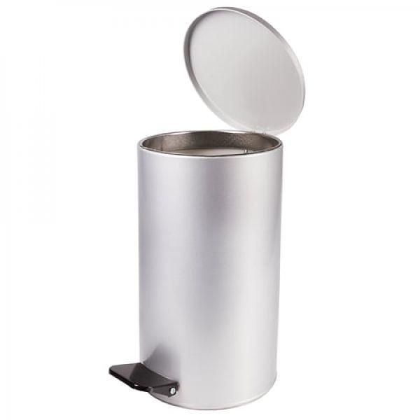 Ведро-контейнер для мусора с педалью УСИЛЕННОЕ, 20 л, кольцо под мешок, серое, оцинкованная сталь, 603980 фото 2