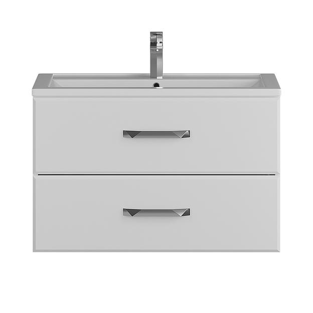 Тумба с раковиной для ванной Uperwood Foster 80 см, подвесная, белая фото 8