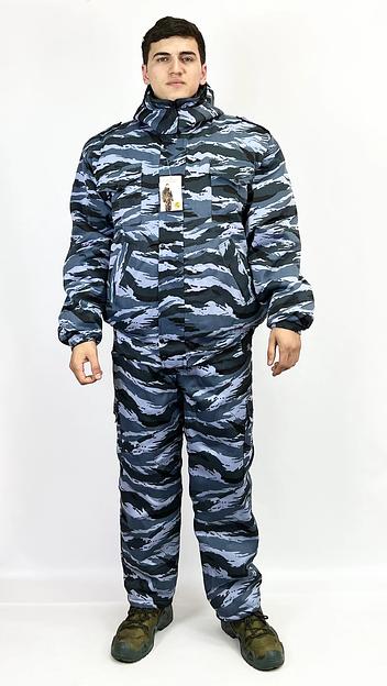 Костюм камуфляжный зимний, светло-синий, ткань «Грета», опт фото 1