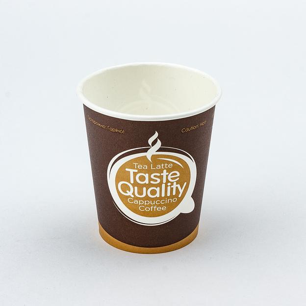 Стакан картонный 250мл 1-сл. "taste quality" d80мм - 75 шт фото 1