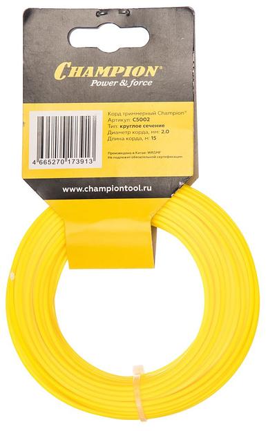 Леска для садовых триммеров Champion C5002 d=2мм L=15м фото 2