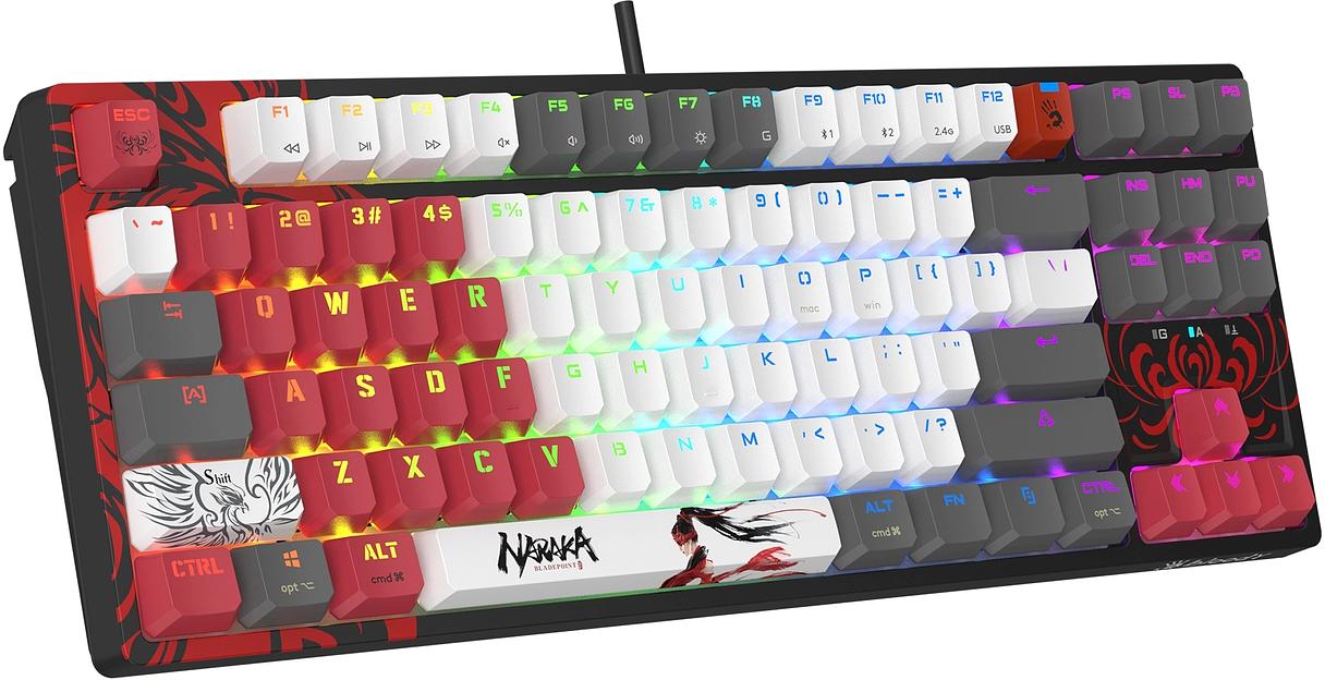 Клавиатура A4Tech Bloody WS87 механическая серый/красный USB for gamer LED (WS87) фото 2